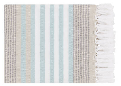 Salinas Striped Throw 50x60 Sand/Mult