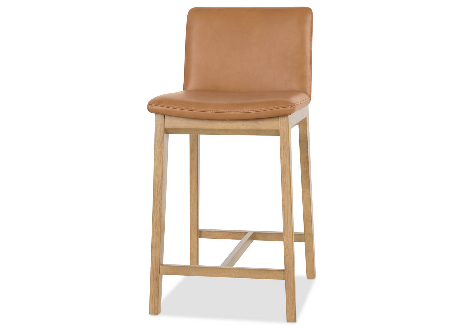 Ciera Leather Counter Stool -Olson Camel