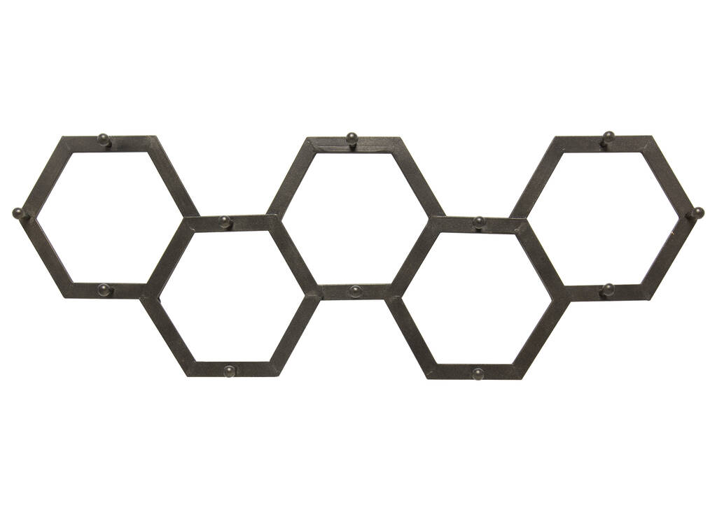 Patère Hexa noire