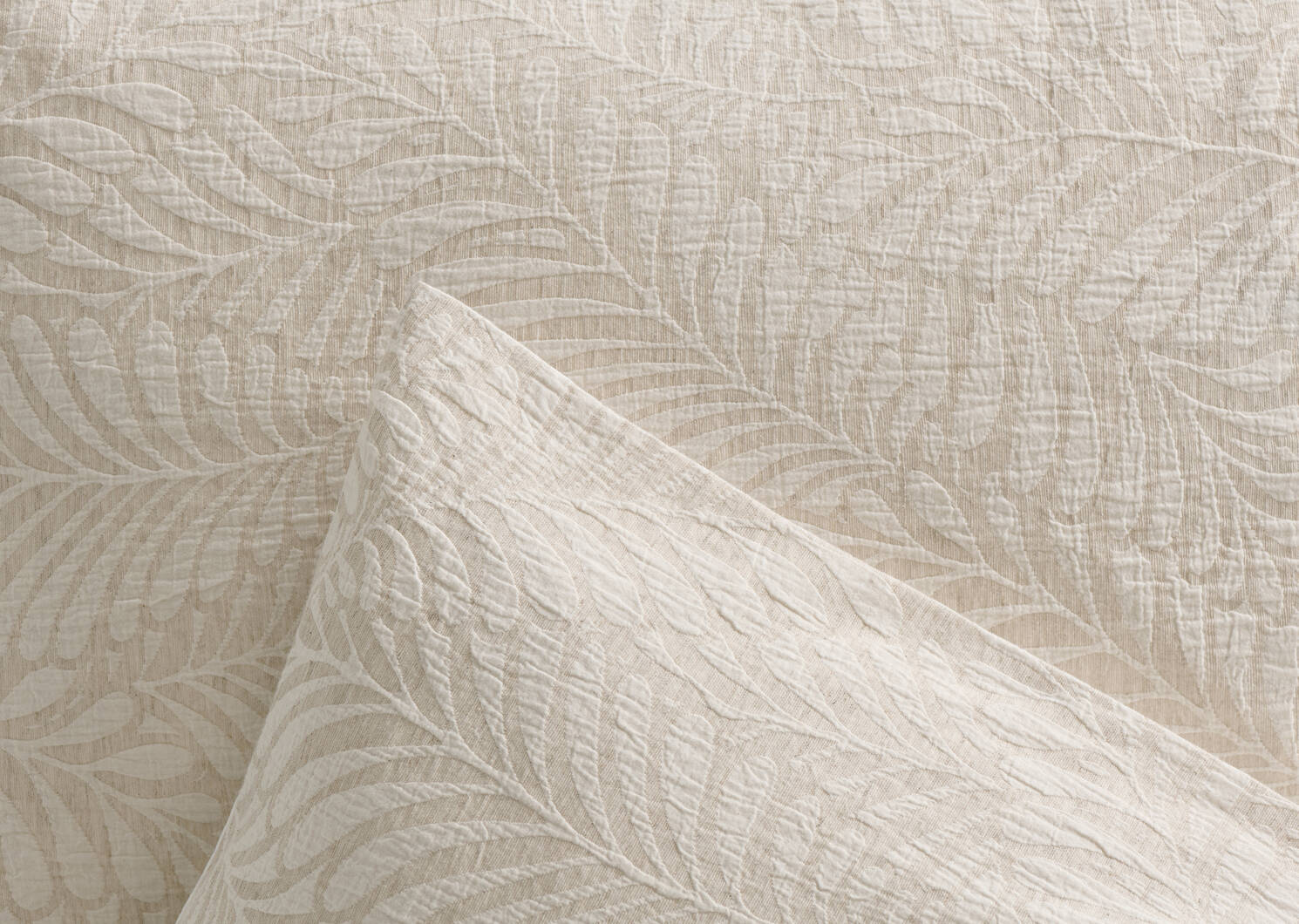Tavira Cotton Duvet Set King Sand/Ivory
