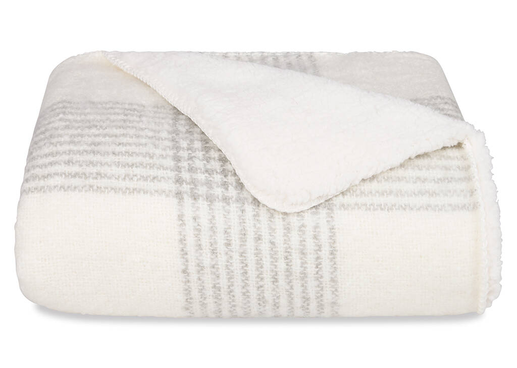 Jeté sherpa Becca crème