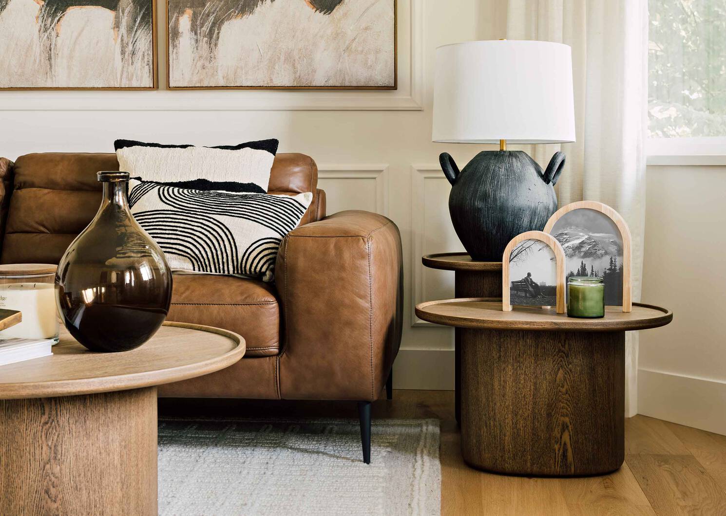 Burnett Vase Short Brown