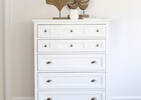 Parker 5 Drawer Chest -Heron White