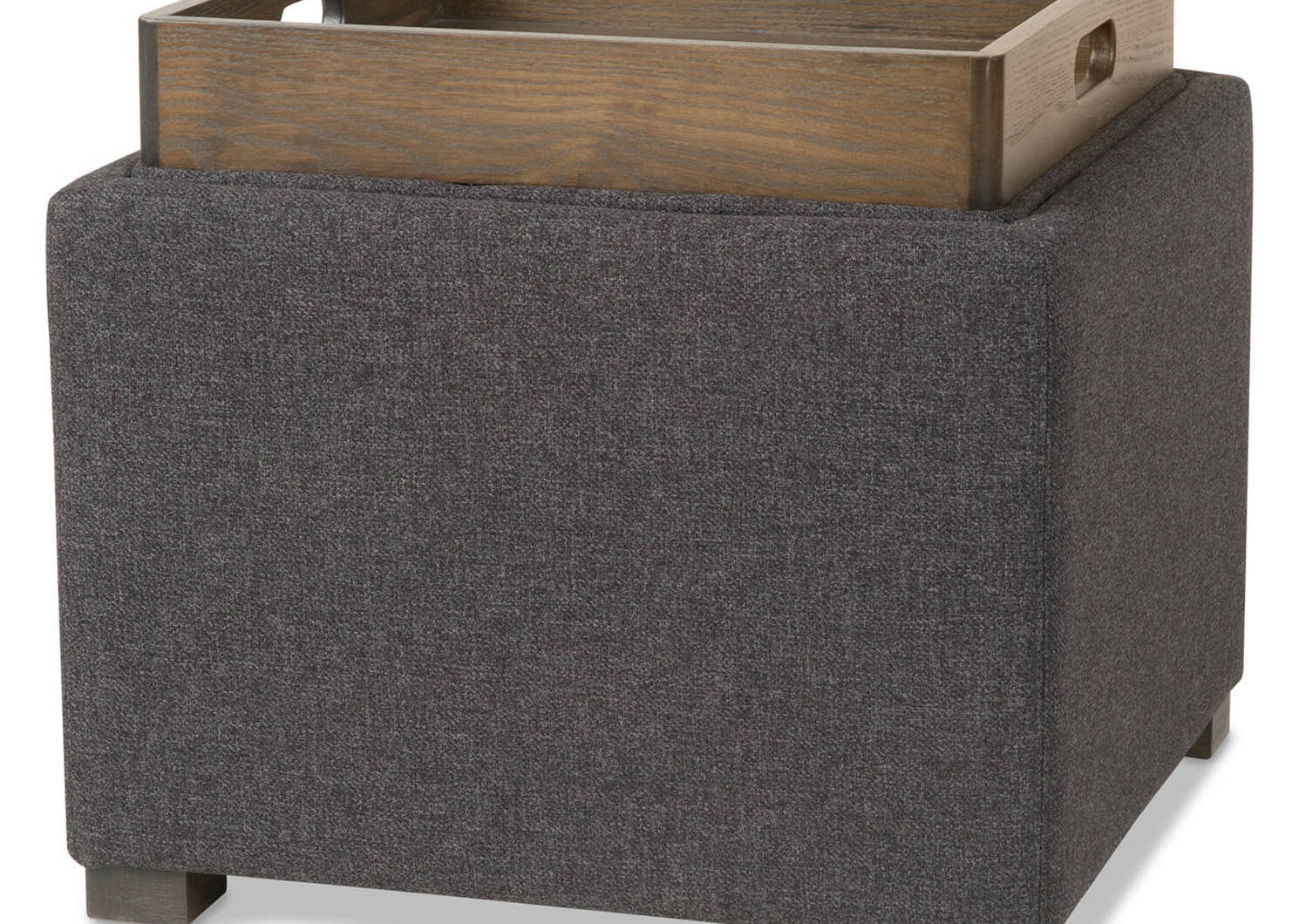 Fay Storage Ottoman -Willa Charcoal