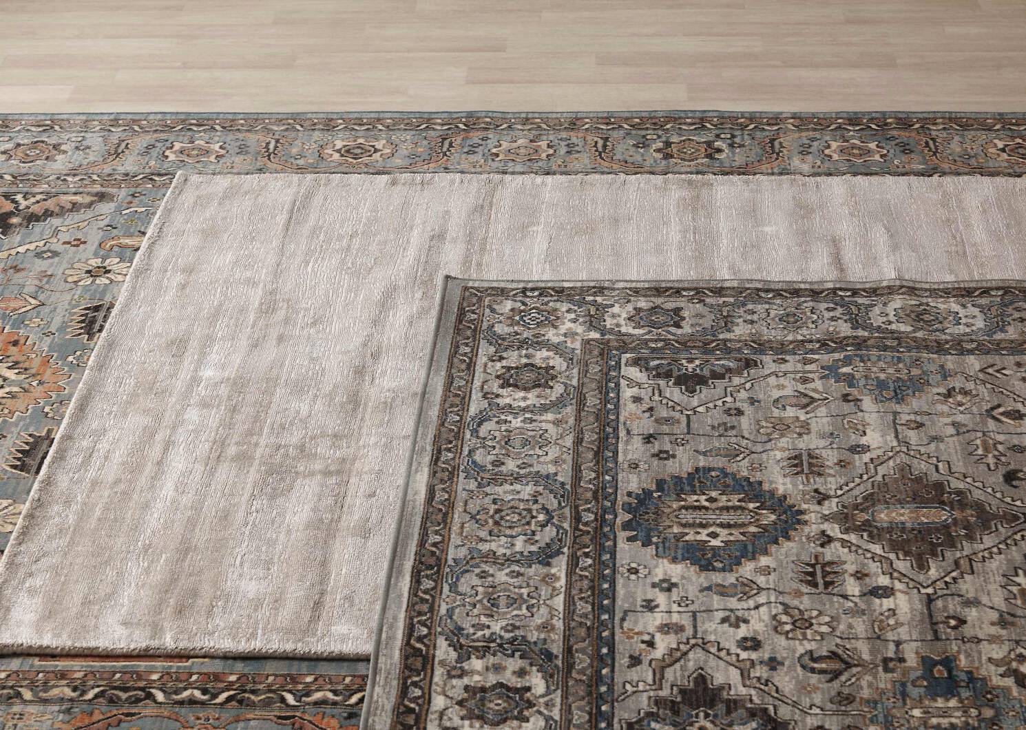 Tapis Yara -gris/bleus