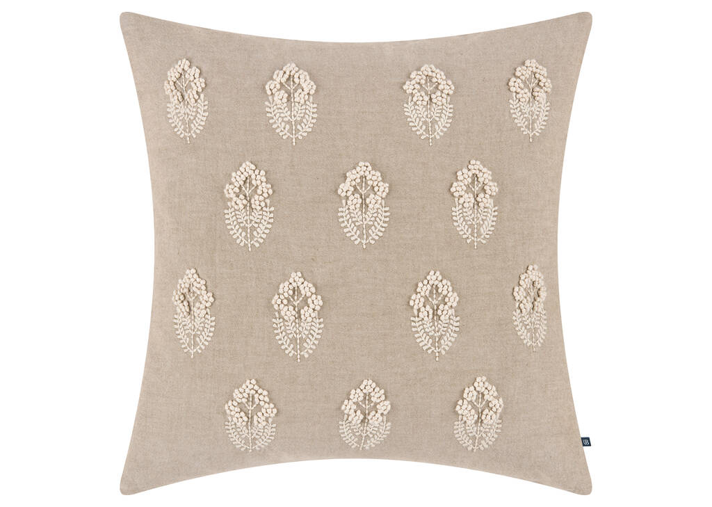 Coussin en coton Selena 20x20 sable/iv