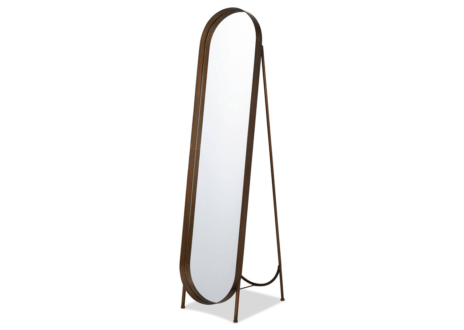 Britton Floor Mirror Brass