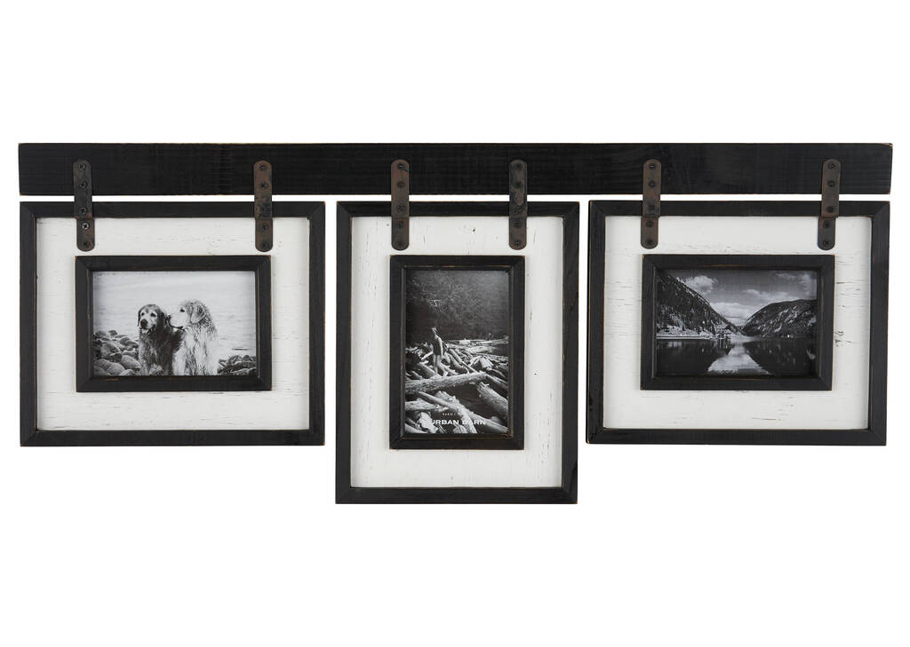 Cadres Ashworth 3-4x6 noirs/blancs