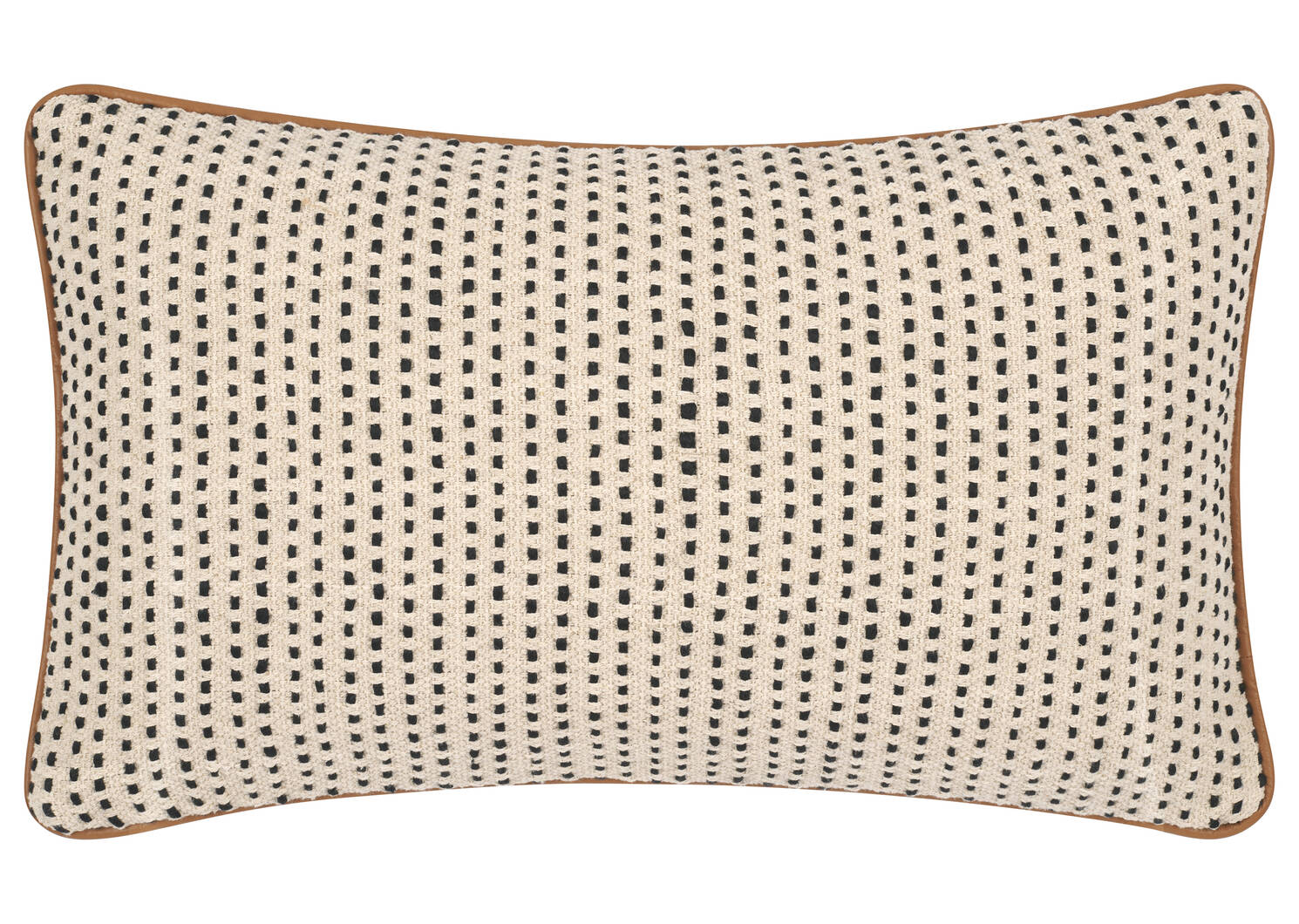 Lorah Cotton Pillow 14x24 Ivory/Brn