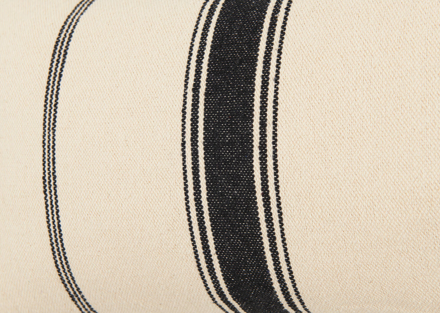 Lowe Striped Pillow 12x22 Ivory/Black