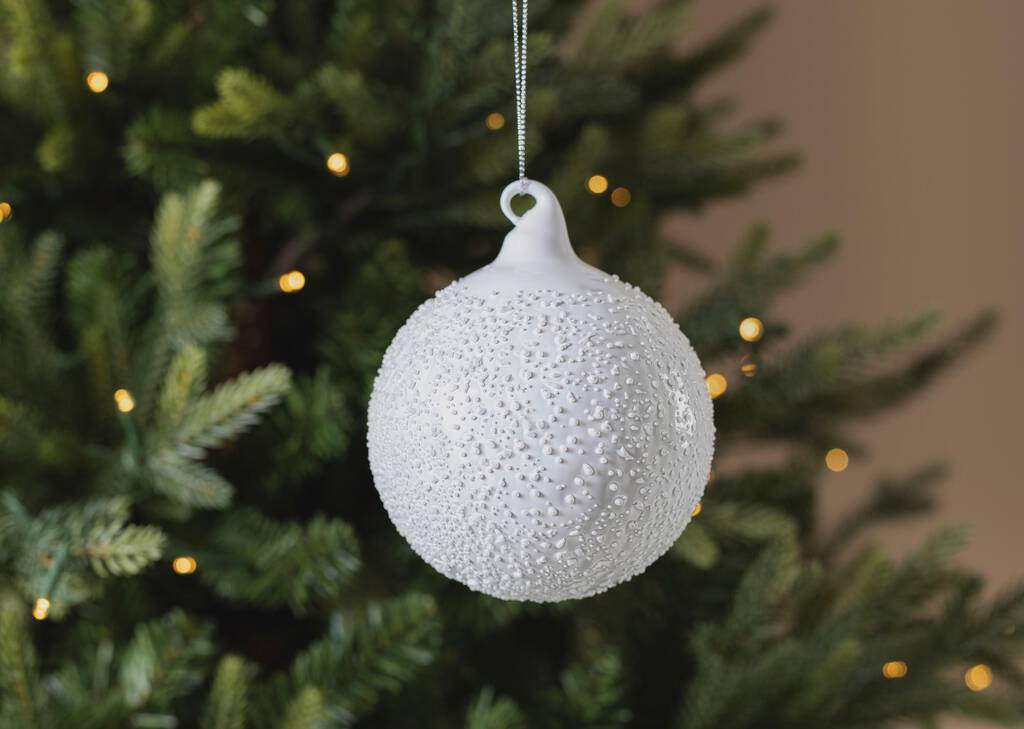 Orn. boule Vale blanc