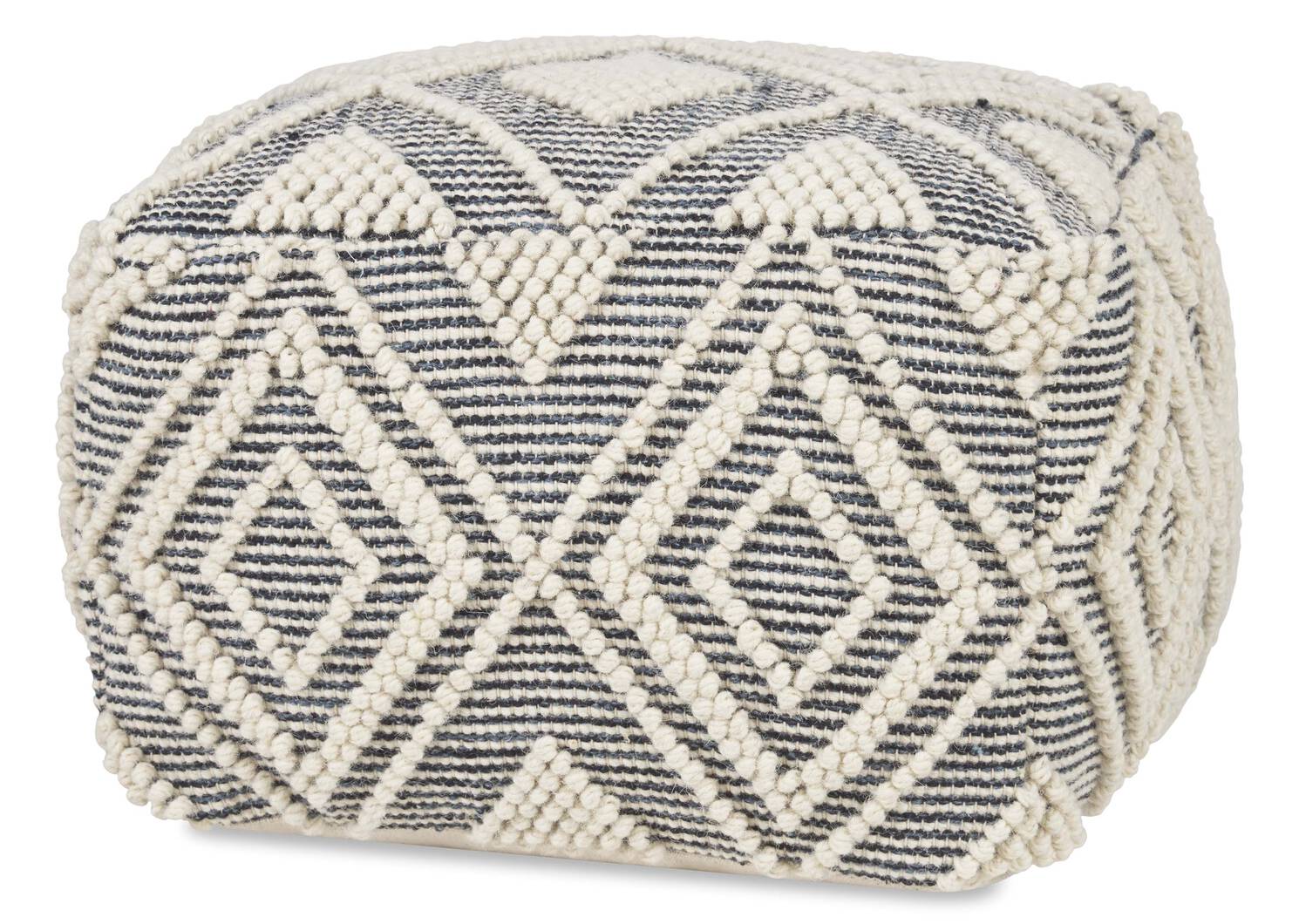 Olympia Pouf Navy/Ivory