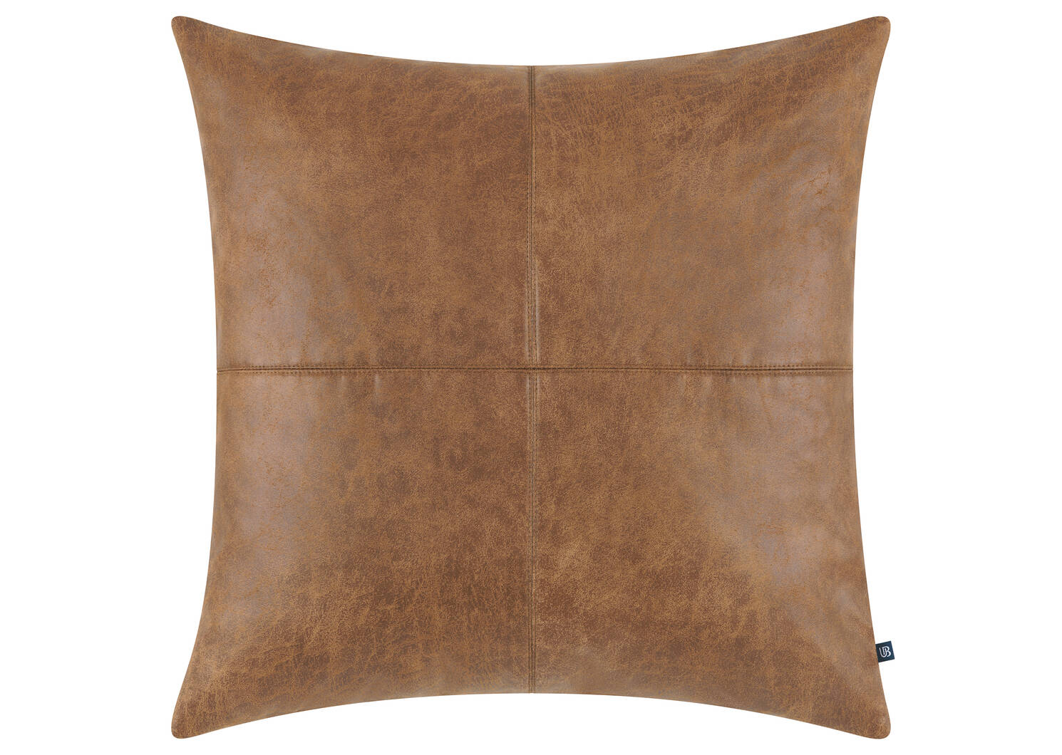 Jarvis Faux Leather Pillow 20x20 Caramel