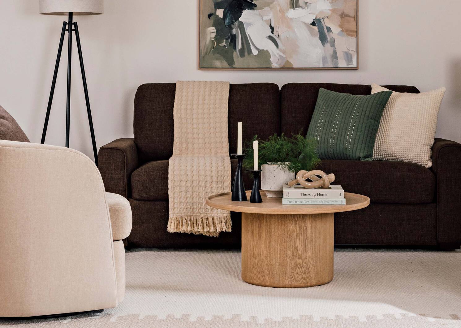 Jet&eacute; en coton Conrad sable