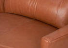 Andros Leather Chair w/ Ottoman -Tan
