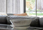 Crofton Glazed Serving Bowl Dark Grey