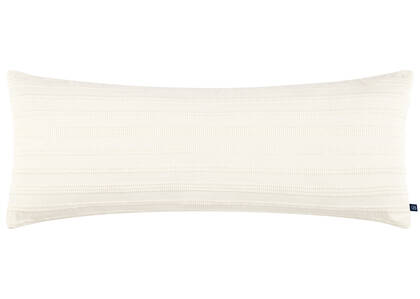 Aida Embroidered Pillow 14x36 Ivory