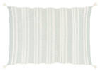 Rafe Cotton Striped Throw Ivory/Blue