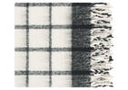 Remi Windowpane Plaid Throw Ivory/Bla