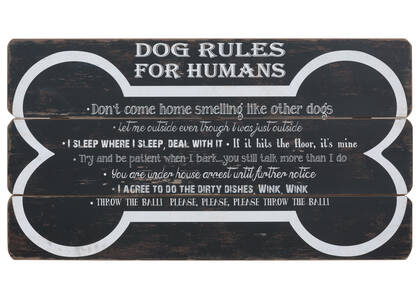 Dog Rules Wall Plaque