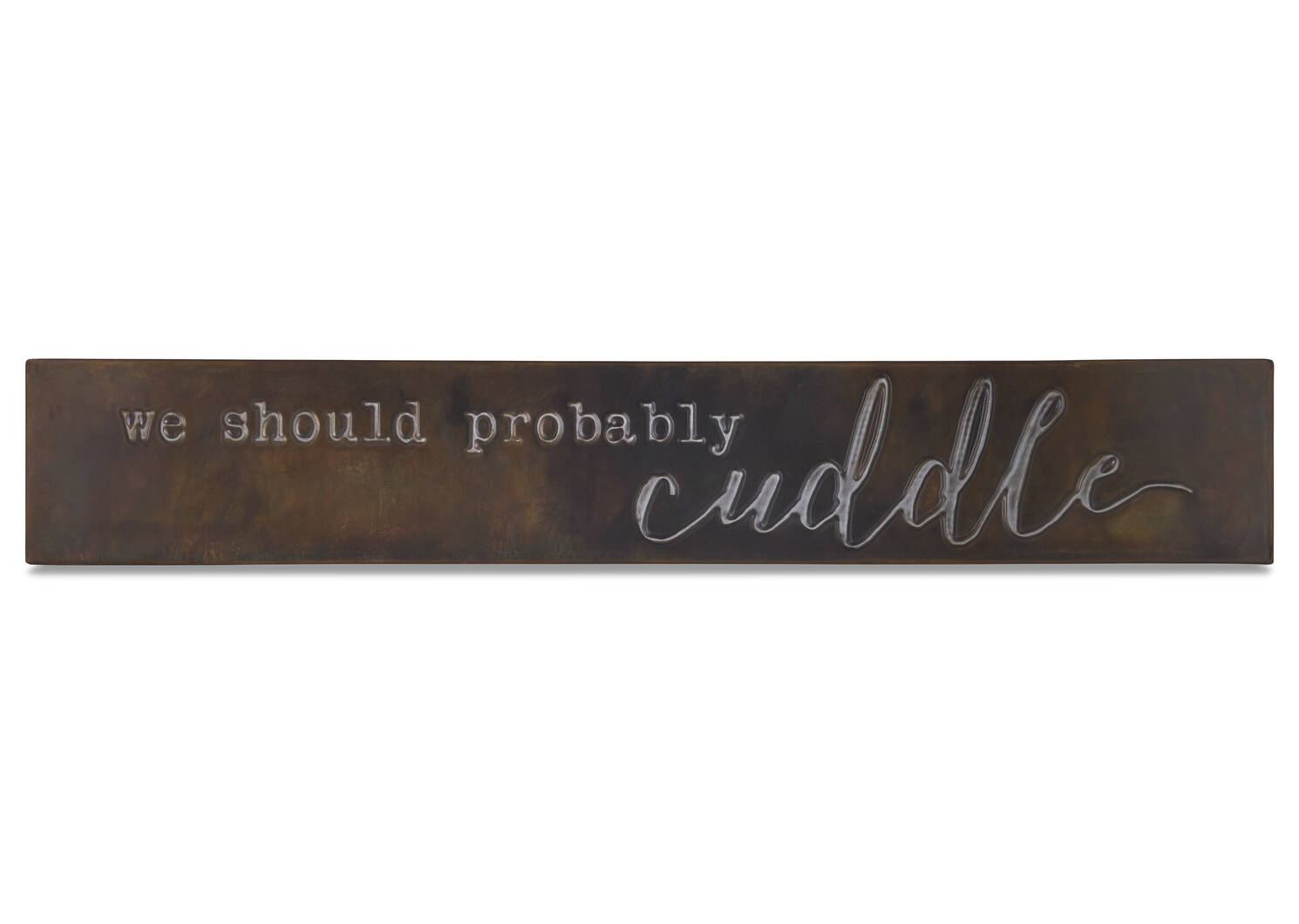 We Should Cuddle Block Dark Bronze