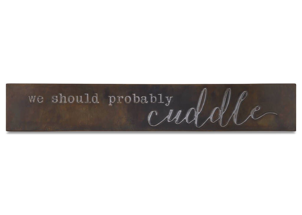 We Should Cuddle Block Dark Bronze