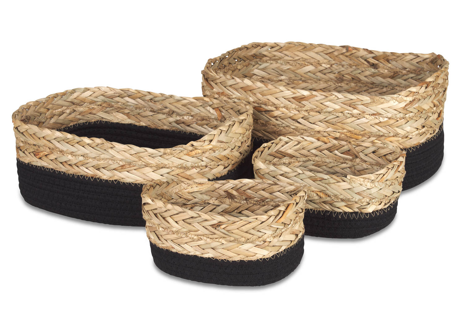 Racquel Basket Set Natural/Black