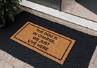 Dog in Charge Doormat Natural