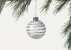 Izzy Ball Ornament White