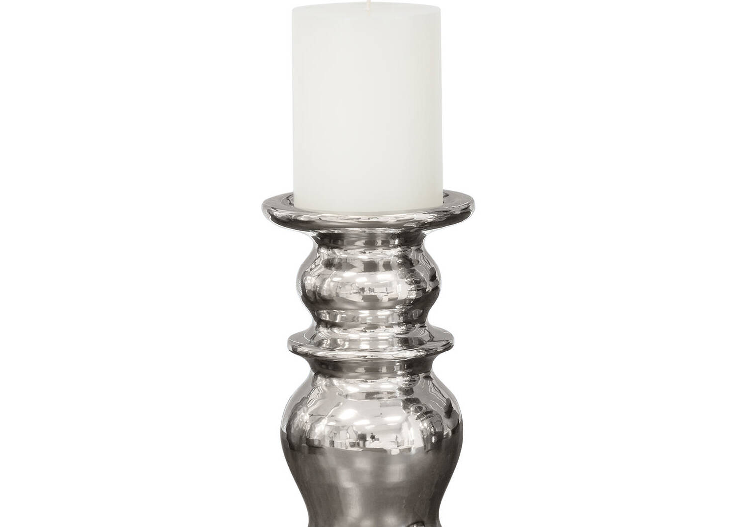 Lawson Candle Holder Short Silver