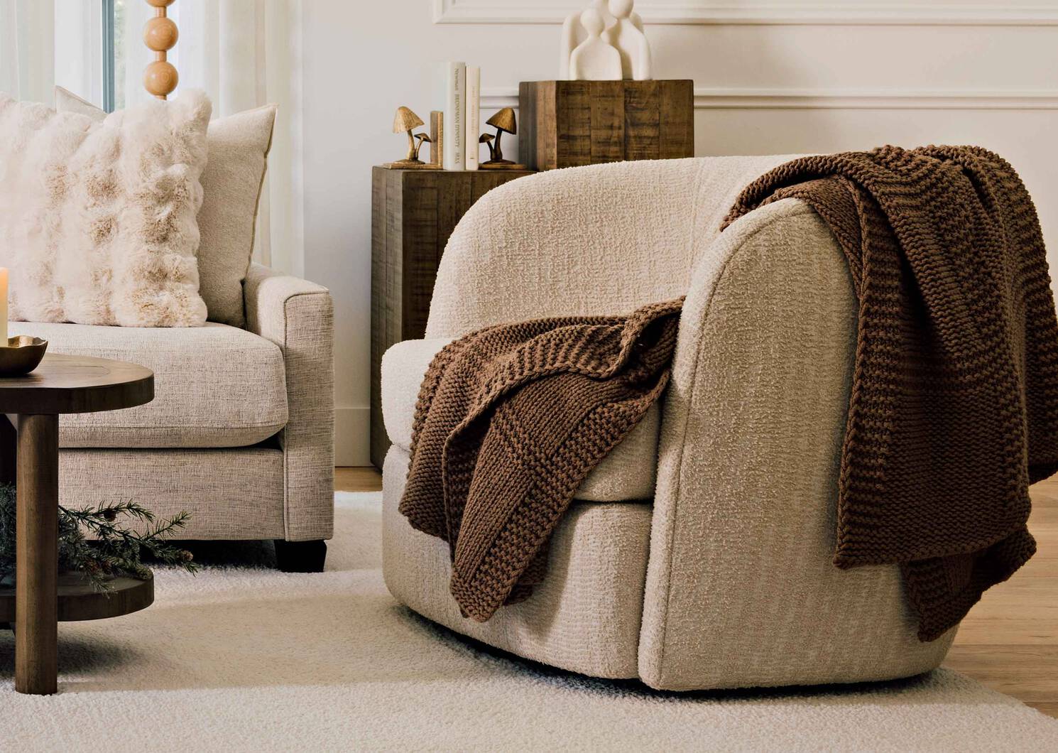 Fauteuil pivotant Viola -Chi naturel