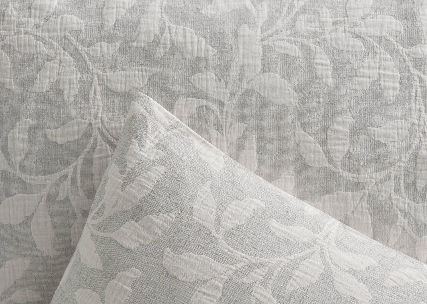 Nimes Cotton Duvet Set King Lt. Grey/Iv