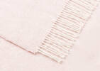 Bella Herringbone Throw Ivory/Pink