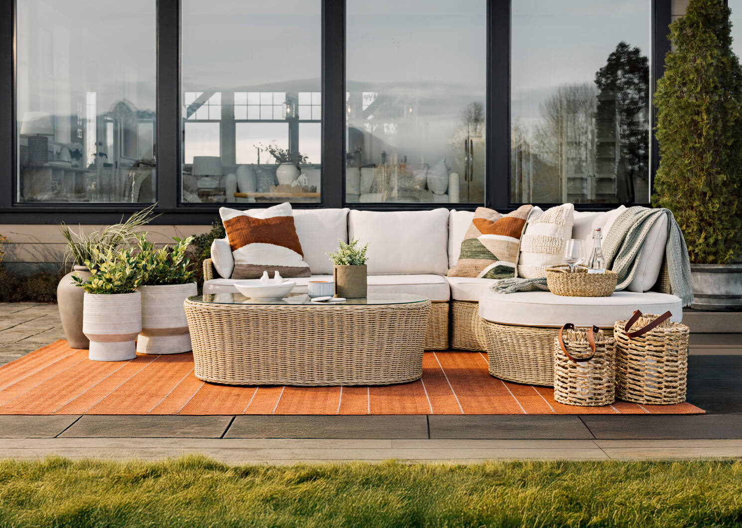 Nosara Outdoor Rug 79x115 Terracotta