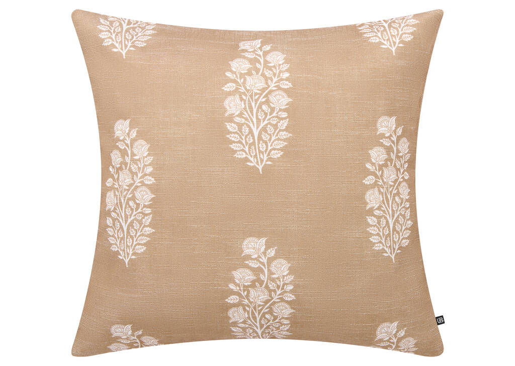 Coussin Soraya 20x20 caramel/ivoire