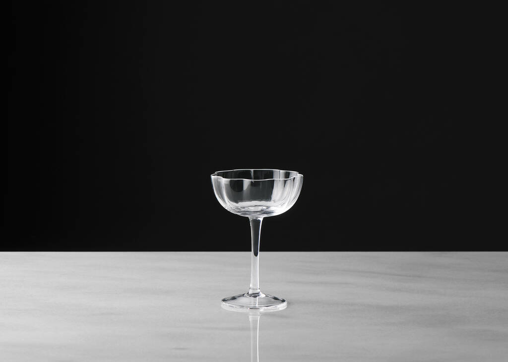 Violet Coupe Glass Clear
