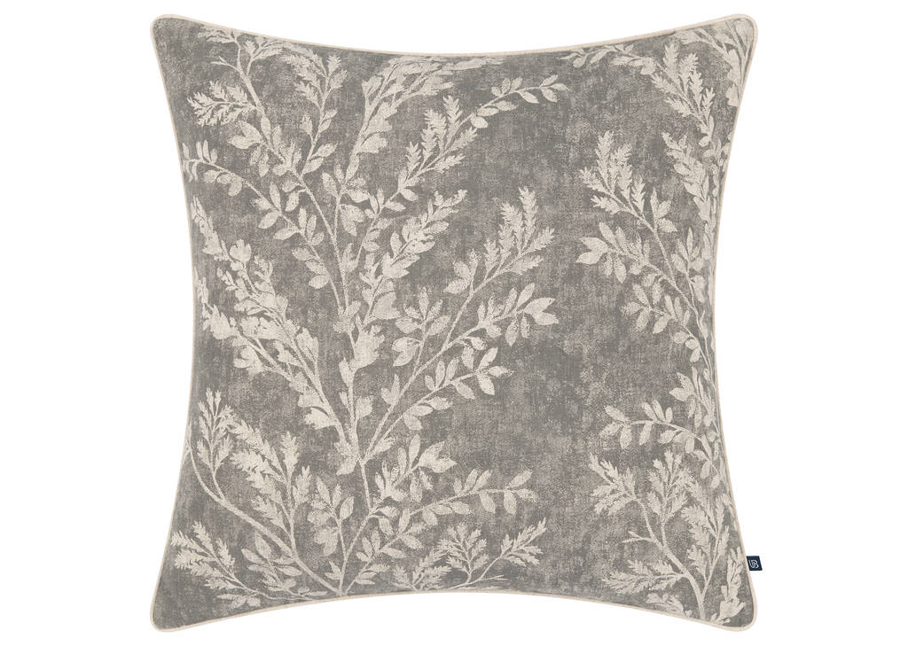 Coussin en coton Lydia 20x20 gris/sable