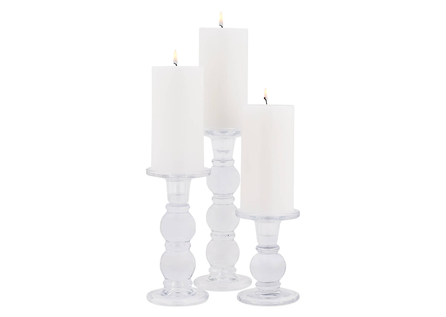 Octavia Candle Holders - Glass