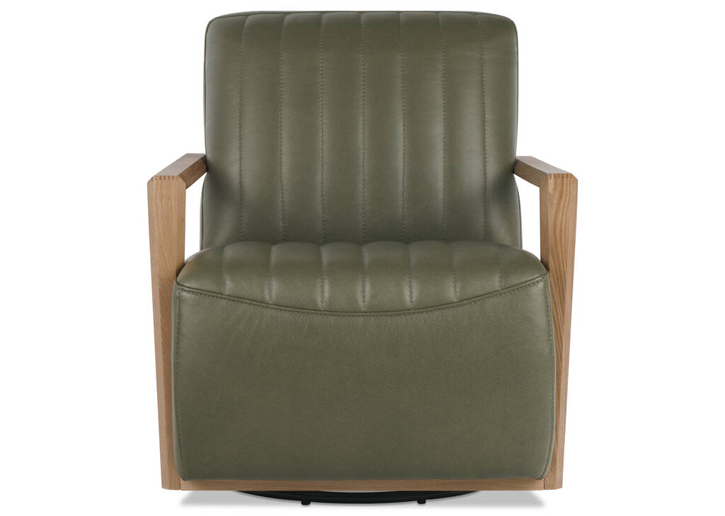 Fauteuil piv. en cuir Simone -Ari mousse