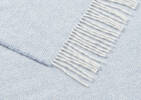 Bella Herringbone Throw Ivory/Blue