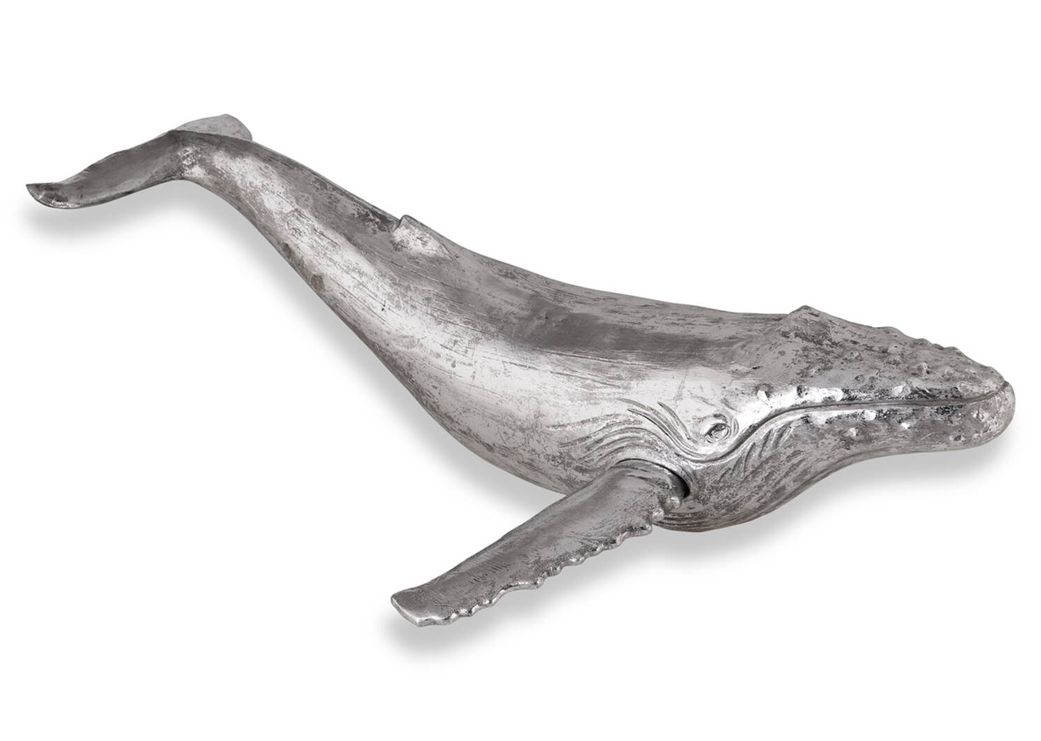 Déco baleine Cachalot argentée