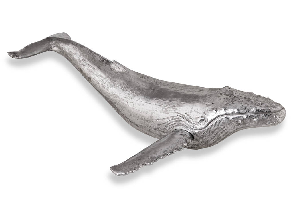 Déco baleine Cachalot argentée