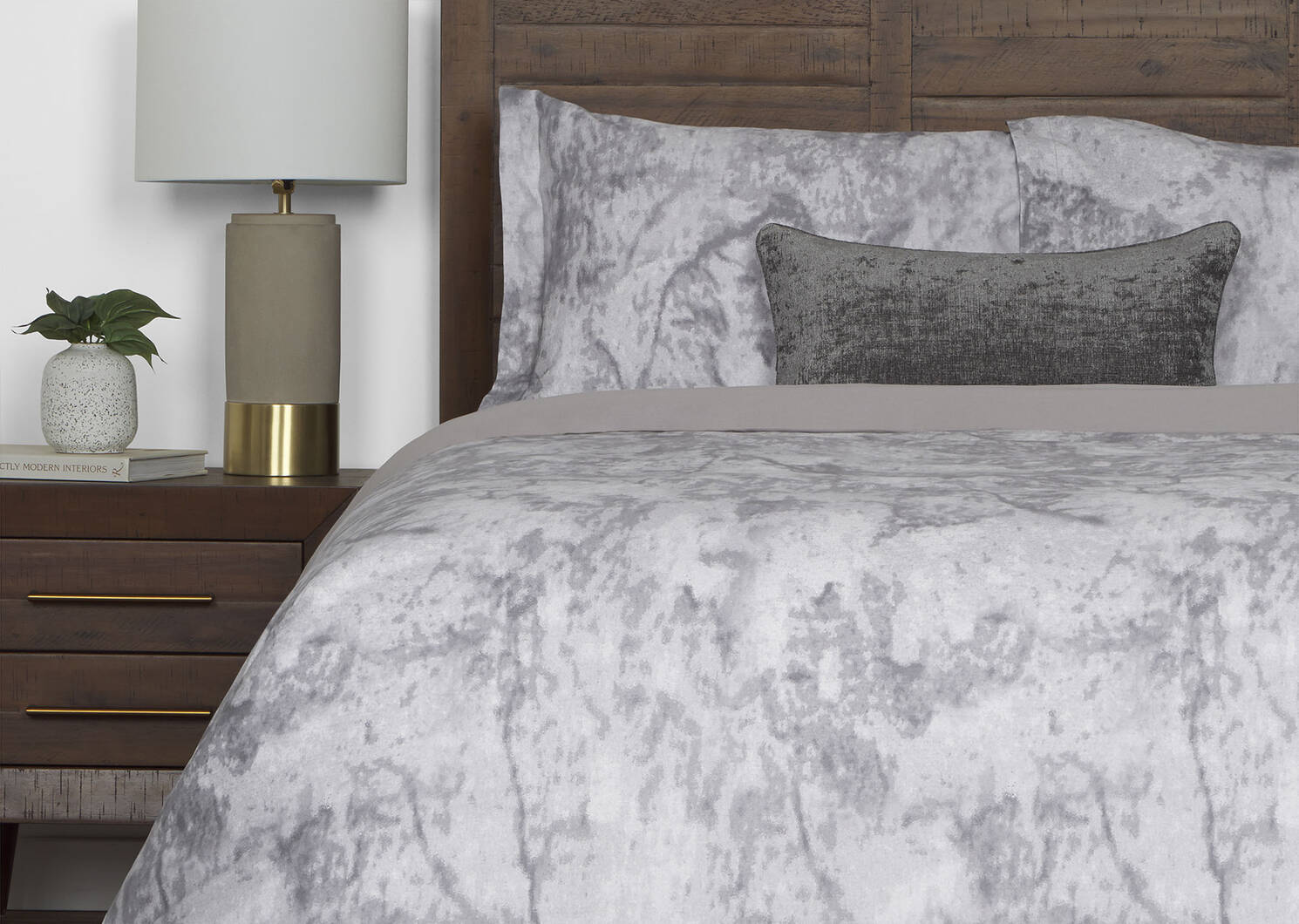 Granite Duvet Set Queen Grey