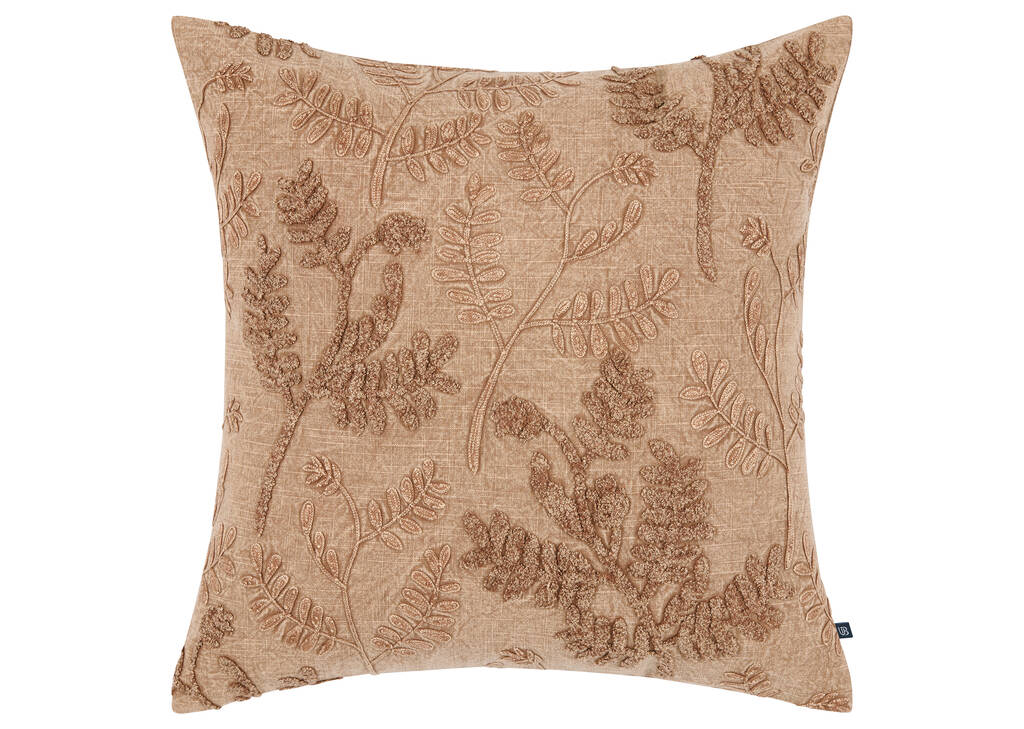 Coussin en coton Gemma 20x20 caramel