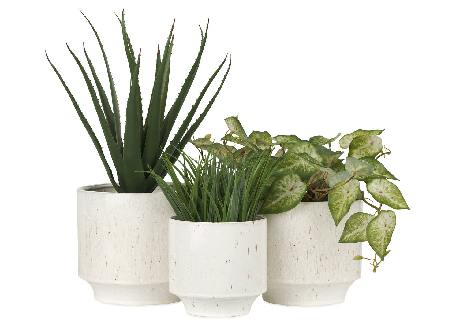 Fleur Planter Medium Speckled White