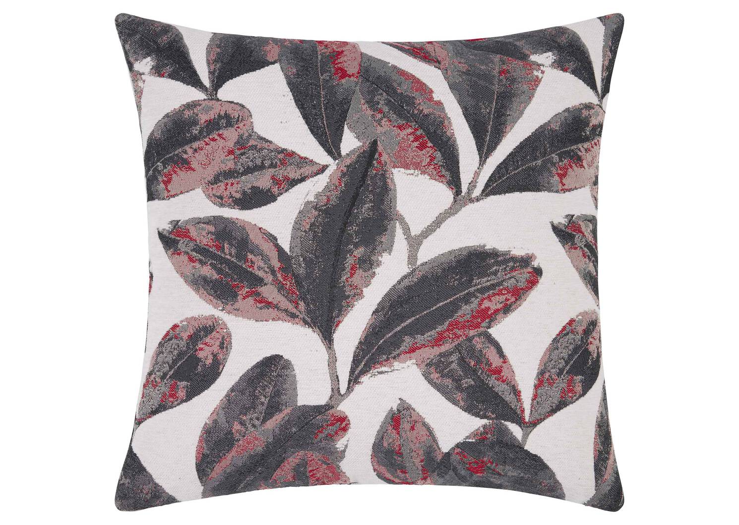 Coussin feuille Myriad 20x20 rge/gr/rose