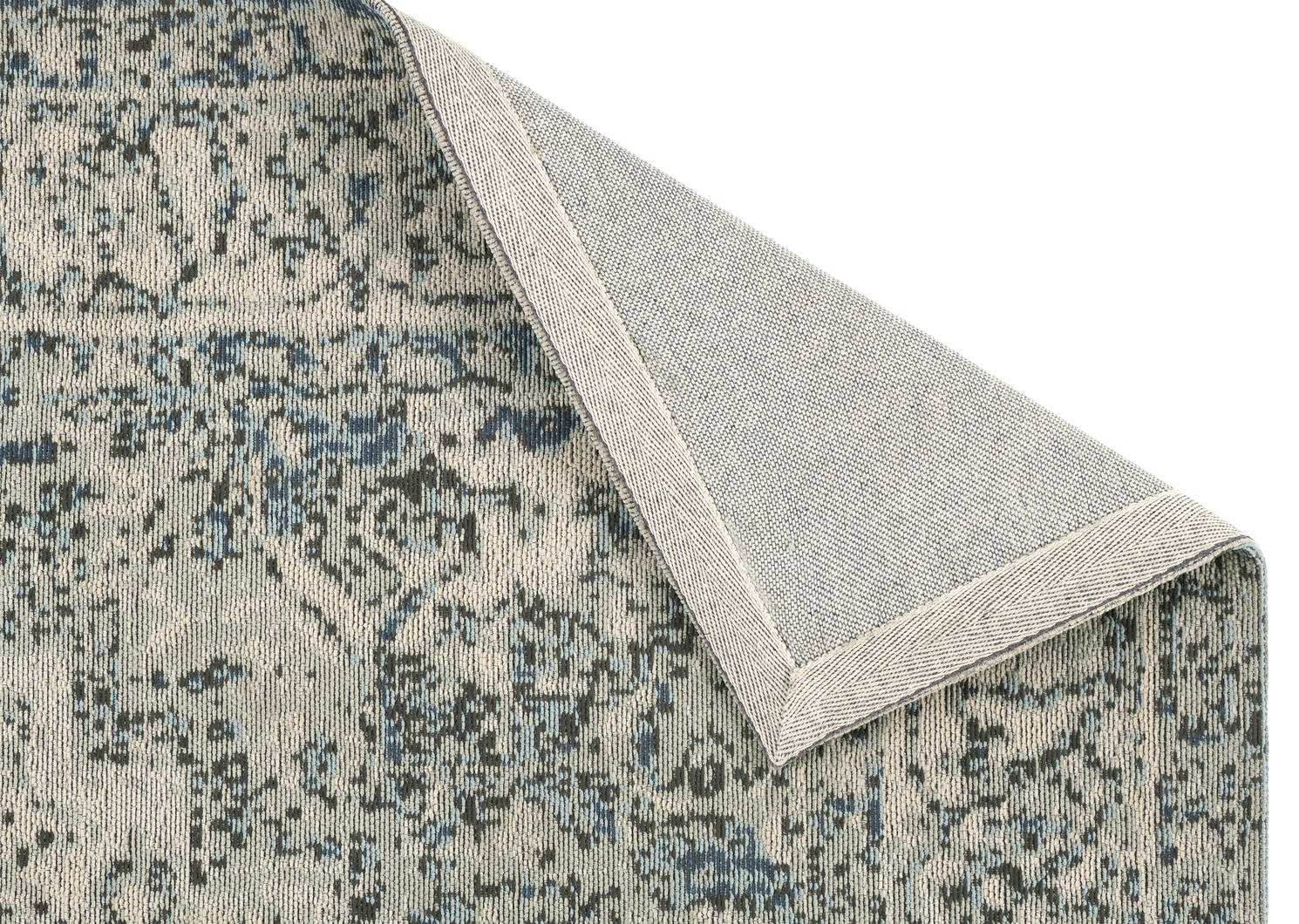 Tapis Kari 60x96 sable/bleu