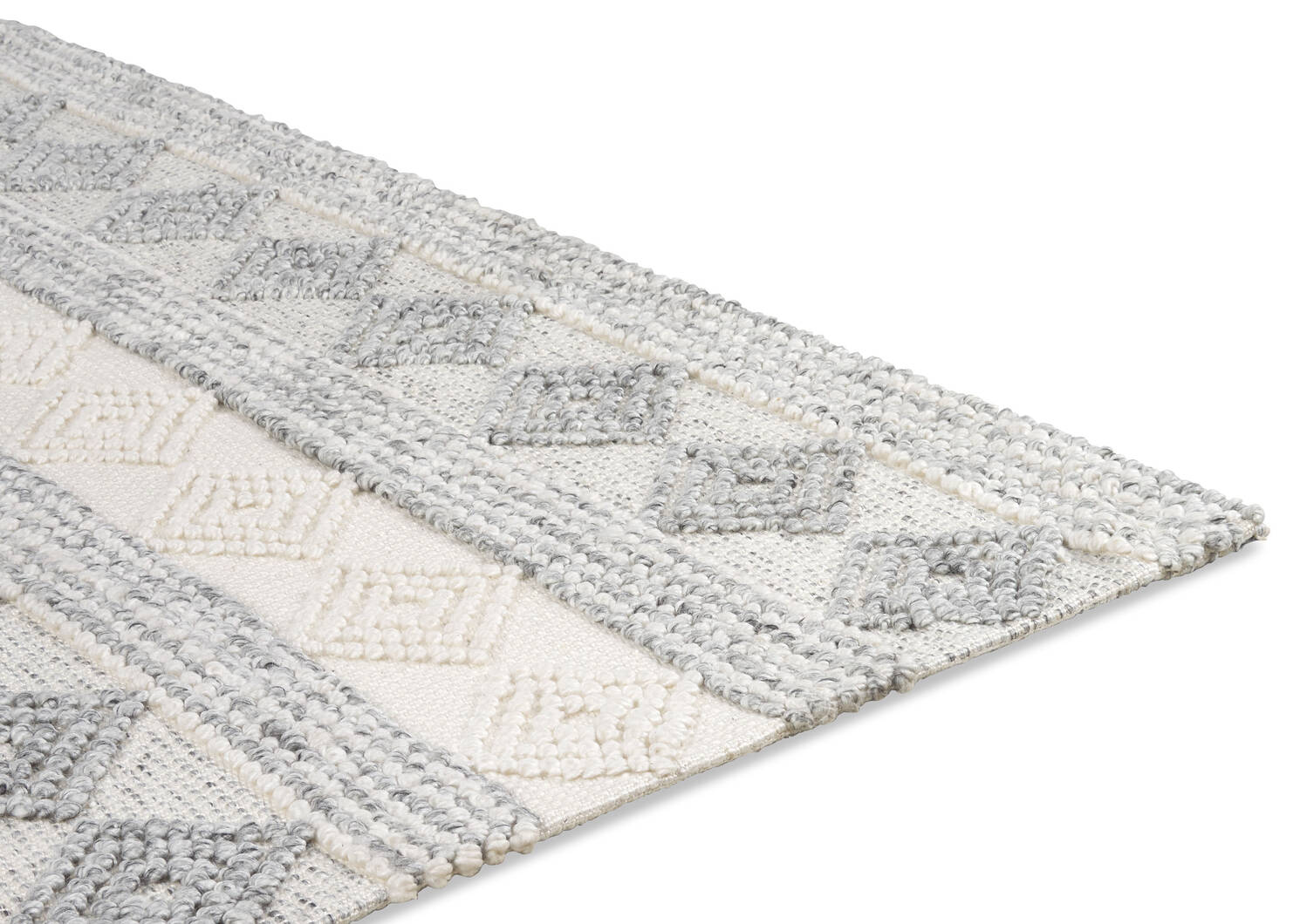 Tapis Arkun 60x96 blanc/gris