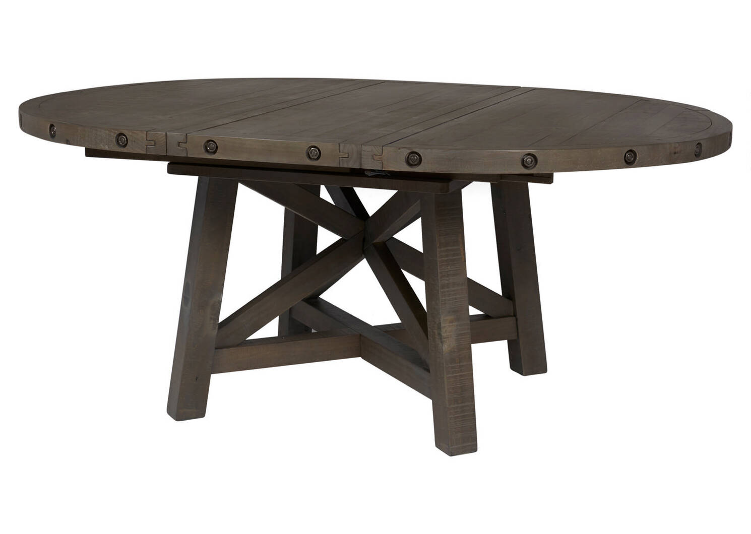 Ironside Ext Dining Table Rnd -Grey