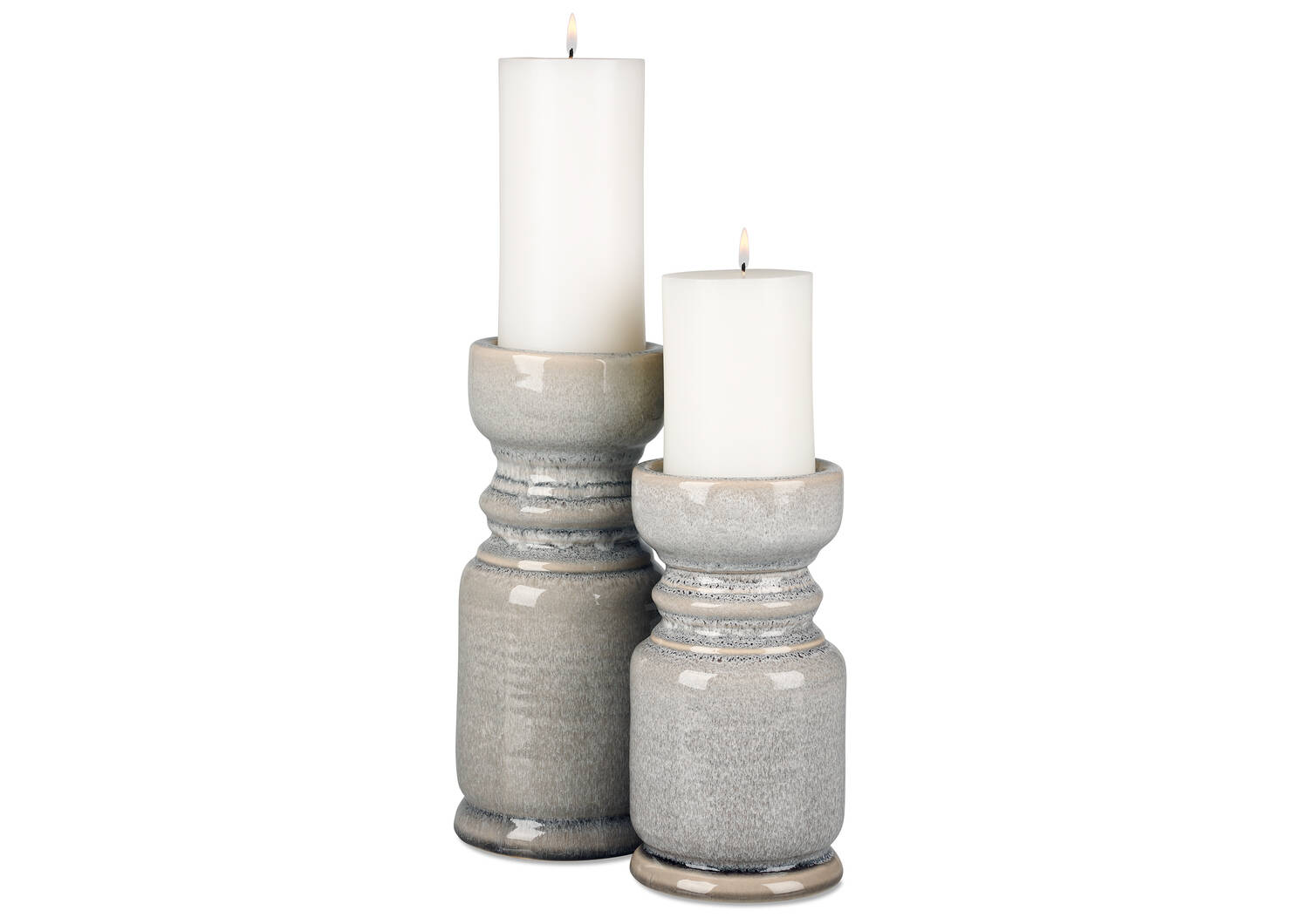 Mariel Candle Holder Small Light Grey